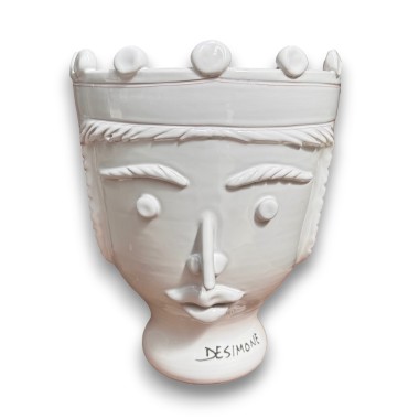 Testa di Paladino Bianca Regina ceramiche siciliane de simone Testa di Paladino Bianca Regina ceramiche siciliane de simone